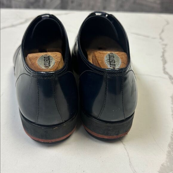 Prada Navy Dark Blue Derby Leather Dress Shoes US 9 2EA046 main image 6